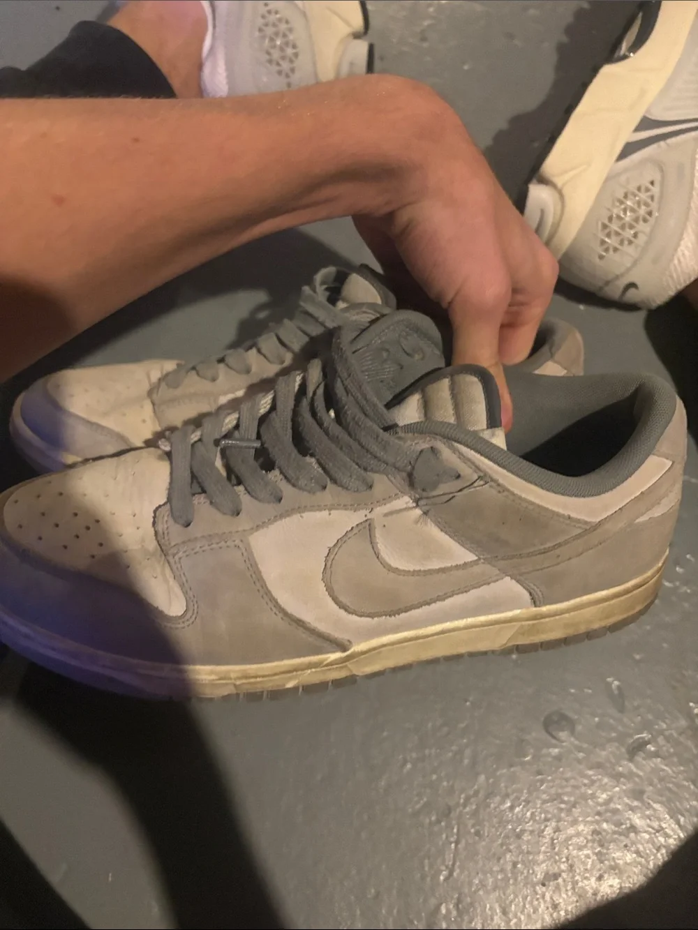 Nike Men’s Low-Top Sneakers in Gray and Beige